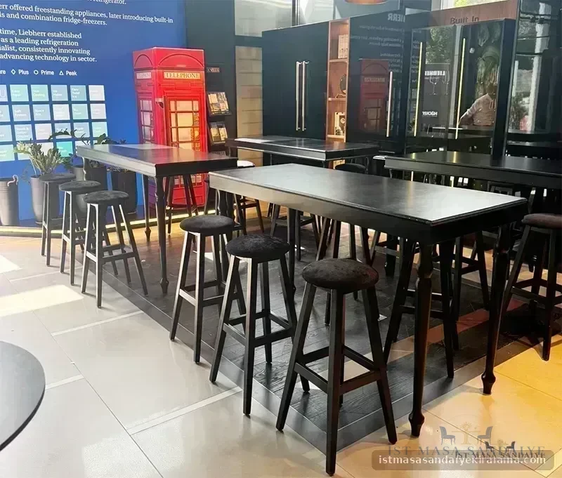 Kokteyl Masası Kiralama - Fuar Standı Beyaz Konsept Kurumsal Kokteyl Organizasyonu