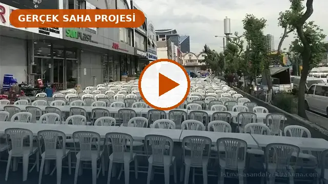 İstanbul İftar ve Taziye İçin Plastik Masa Sandalye Kiralama gerçek saha videosu